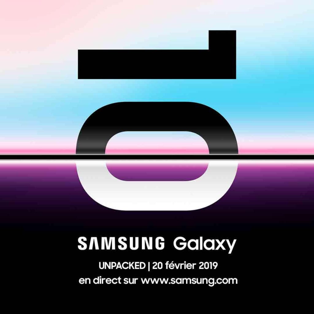 Invitation Samsung Galaxy Unpacked du 20 février 2019