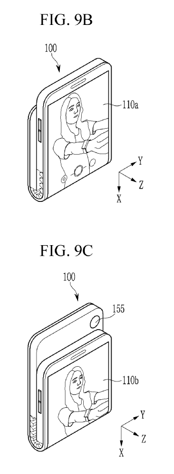Figures de brevet Samsung montrant un smartphone pliable à clapet