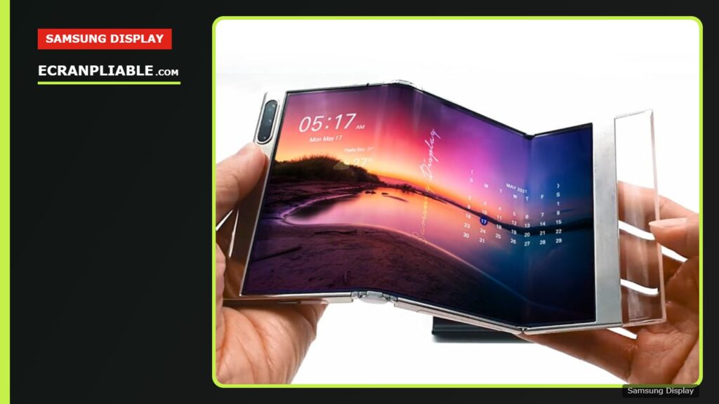 Concept d’écran pliable en trois de Samsung Display